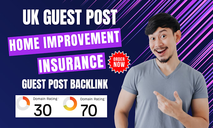 Gig Preview - Publish home improvement insurance article with UK guest post backlink