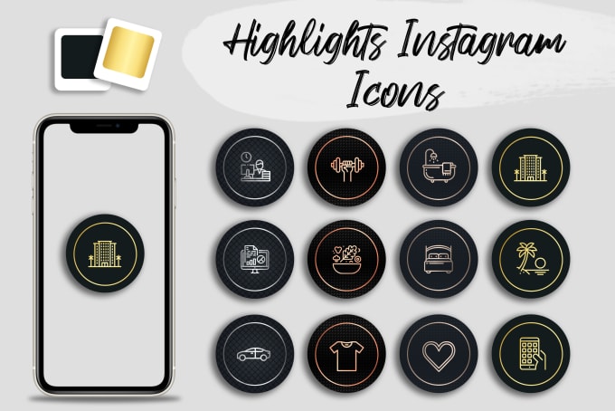 Gig Preview - Design a great instagram highlights icons