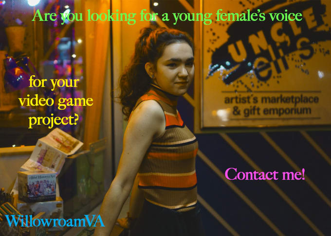 Gig Preview - Record a young female voice for your video game