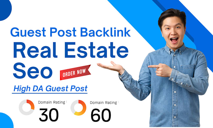 Gig Preview - Publish real estate seo article with high da guest post for premium backlinks