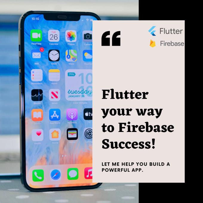 Gig Preview - Develop a firebase android and ios application using flutter