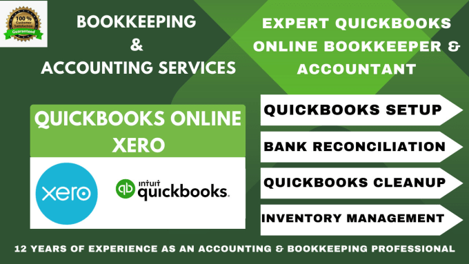 Gig Preview - Do accounting and bookkeeping in quickbooks online and xero