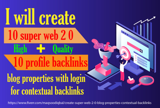 Gig Preview - Create super web 2 0 blog properties contextual backlinks