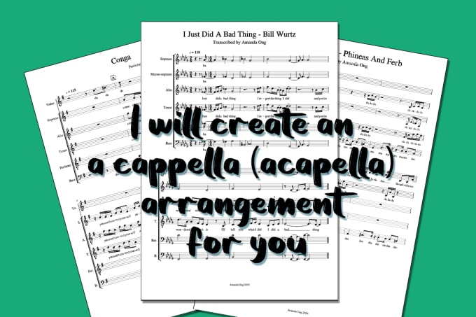 Gig Preview - Create an acapella or a cappella arrangement for you