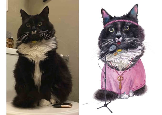 Gig Preview - Draw cheerful portrait your pet