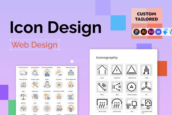 Gig Preview - Design professional custom icons for your website