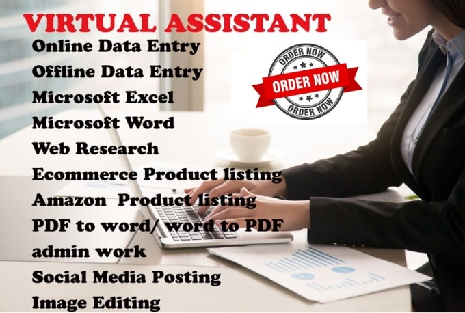 Gig Preview - Be virtual assistant for data entry jobs and copy paste work