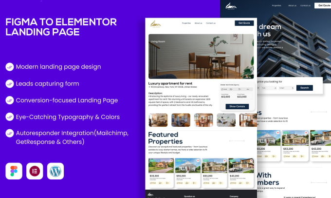 Gig Preview - Create a modern elementor landing page for small businesses