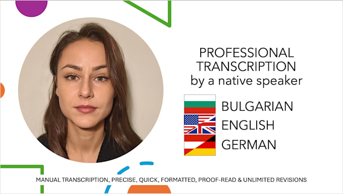 Bestseller - transcribe any file in english, bulgarian and german