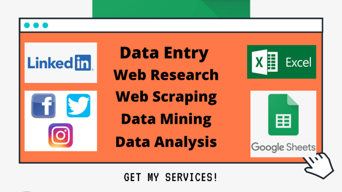 Gig Preview - Do data entry, web research and manual web scraping