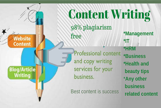 Gig Preview - Do business and management content writing for you