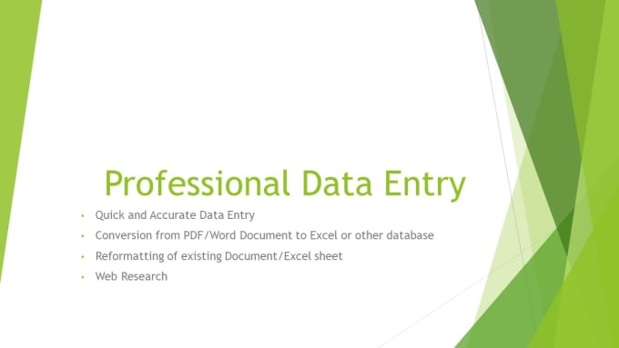 Gig Preview - Provide quick and accurate data entry services