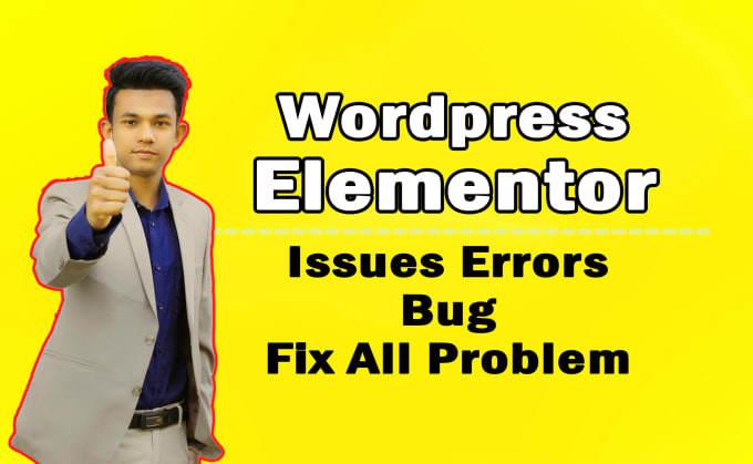 Gig Preview - Fix elementor or wordpress issue, error or any bug in 1 hour