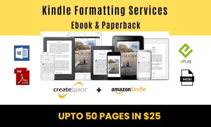 Gig Preview - Do amazing print ebook formatting paperback formatting for amazon kindle