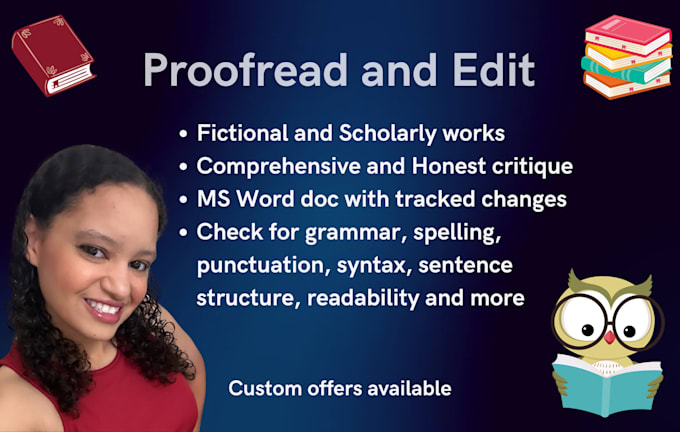 Gig Preview - Proofread and edit your work