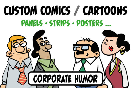 Gig Preview - Draw comic strip or panels for corporate and office humor