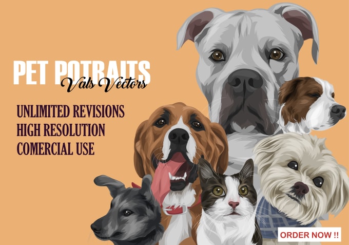 Gig Preview - Draw your pet into vector art cartoon