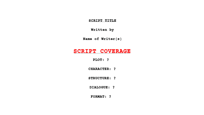 Freelance Script Coverage Services Fiverr