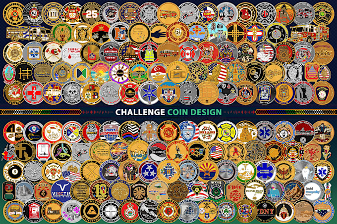 Gig Preview - Do ems and fire department challenge coin logo