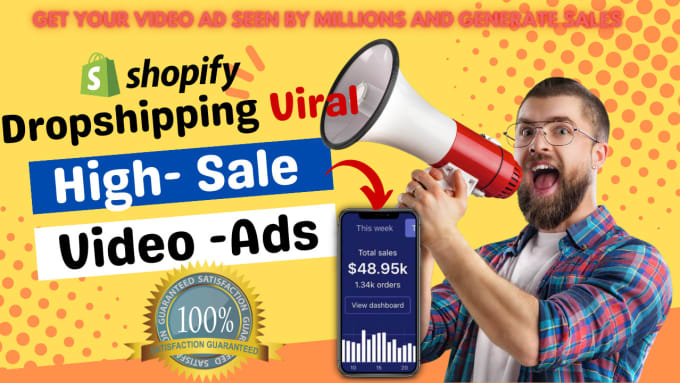 Gig Preview - Make a converting video ad for your shopify dropshipping product