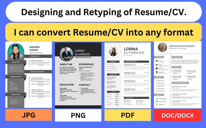 Gig Preview - Make your resume and CV which will get you the job