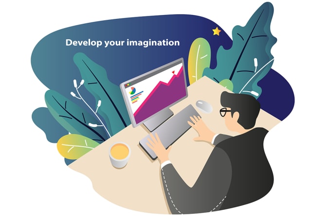 Gig Preview - Design flat illustration for your website