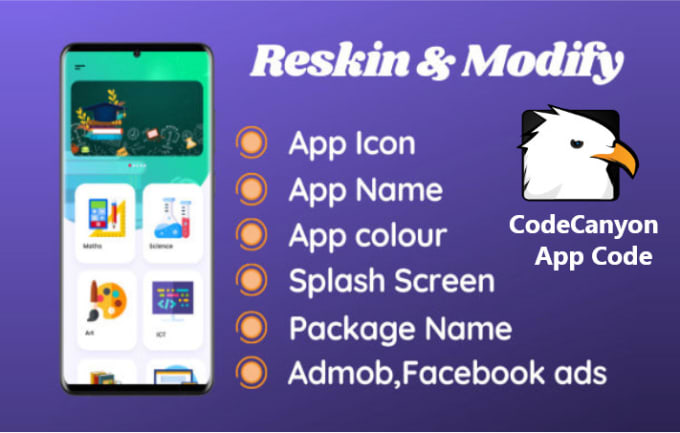 Gig Preview - Reskin app, redesign your android app and reskin codecanyon