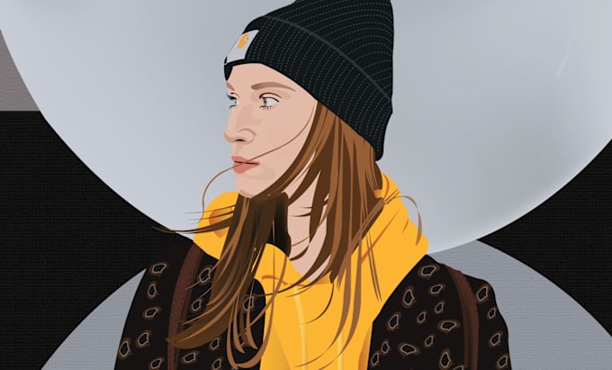 Gig Preview - Draw portrait vector illustration from your picture