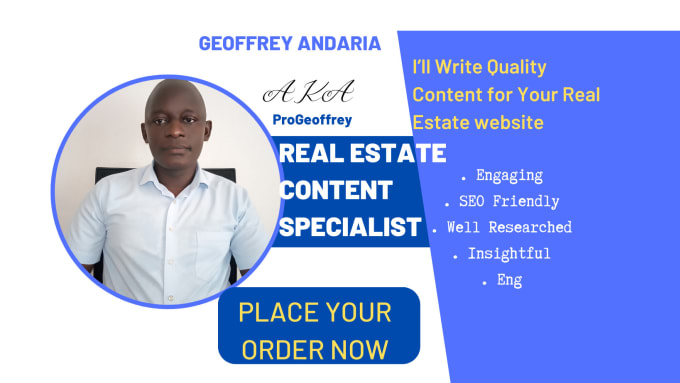 Gig Preview - Write high quality real estate articles and blog posts fast