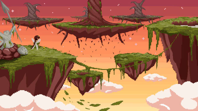 Gig Preview - Create pixel art scenery for your pixel game background