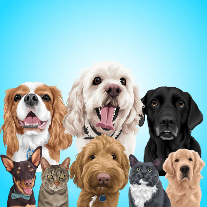 Bestseller - draw high quality your pet to cartoon vector