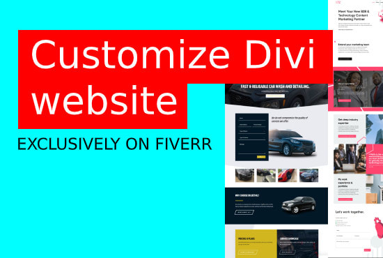 Gig Preview - Customize divi website, wordpress divi theme