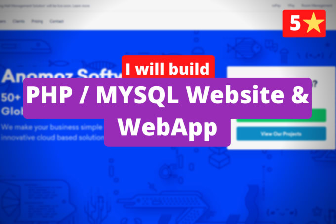 Gig Preview - Build a PHP mysql website webapp