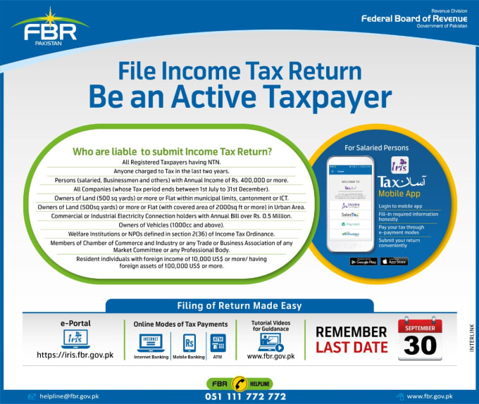 Gig Preview - Get ntn and file income or sales tax return in 24 hours