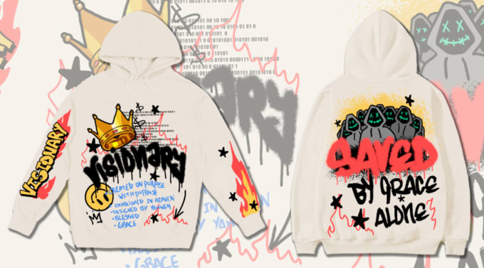 Gig Preview - Design streetwear clothing merch graphic t shirt and hoodie