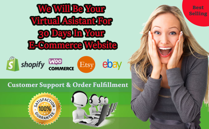 Gig Preview - Be your virtual assistant  in your shopify store