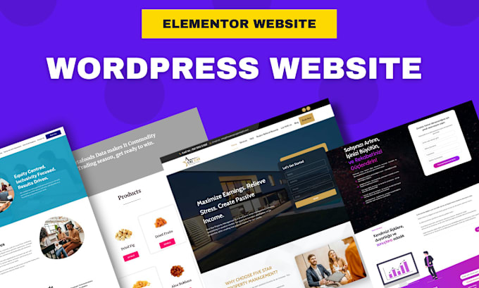 Gig Preview - Create elementor wordpress website design