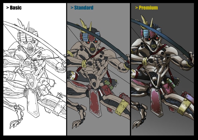 Gig Preview - Draw your robot, mecha or futuristic concept characters