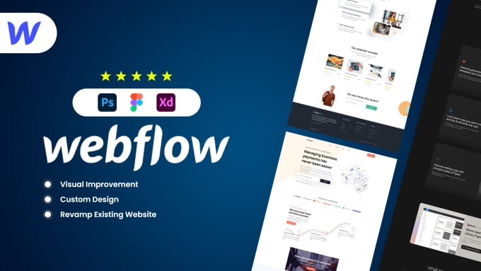 Gig Preview - Redesign or design your custom webflow website