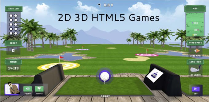 Gig Preview - Develop 3d or 2d HTML5 game using playcanvas engine