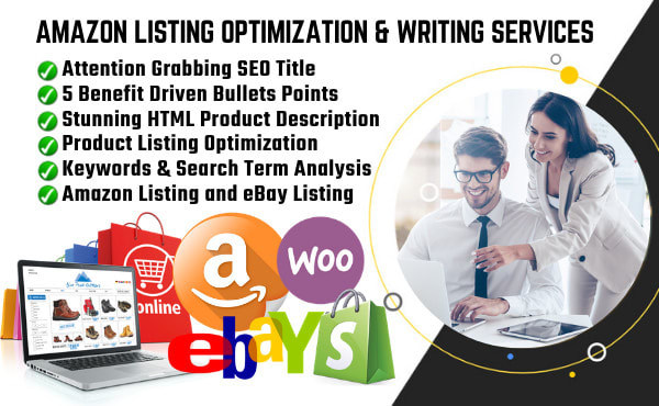 Gig Preview - Do amazon listing optimization, ebay listing and SEO product descriptions