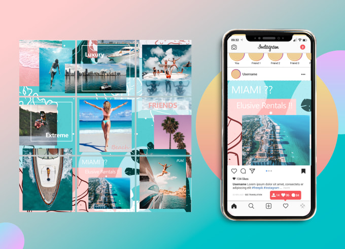 Gig Preview - Design fresh and beautiful instagram puzzle feed