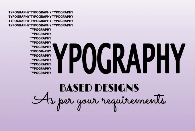 Gig Preview - Create typographic designs as per your requirements