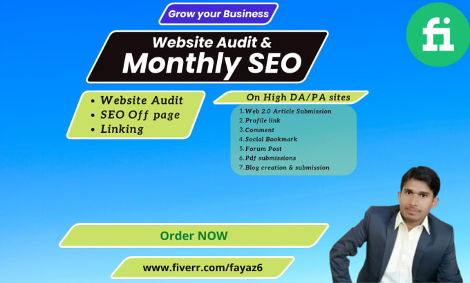 Gig Preview - Audit your website and monthly SEO manual do follow backlink