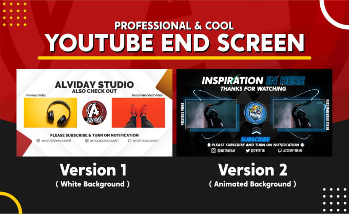 Gig Preview - Make animated youtube end screen, end card or outro