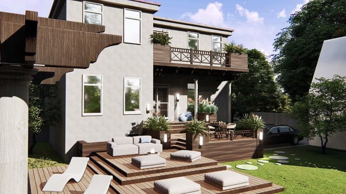 3d Landscape Modeling Rendering Services Fiverr - a cozy low poly house roblox