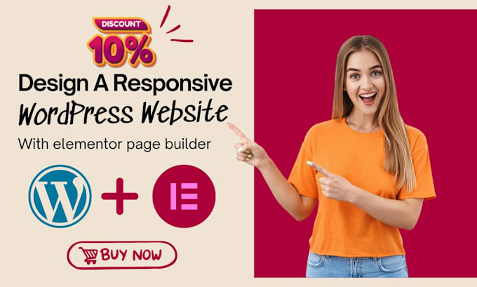 Gig Preview - Design a wordpress website using elementor page builder