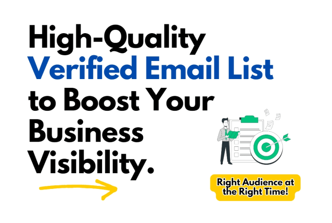 Gig Preview - Create verified email list for market your product