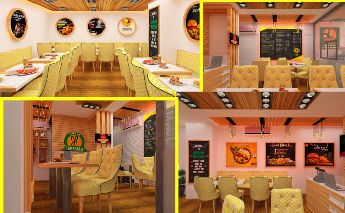 Gig Preview - Design your restaurant, bar, cafe, shop design, interior