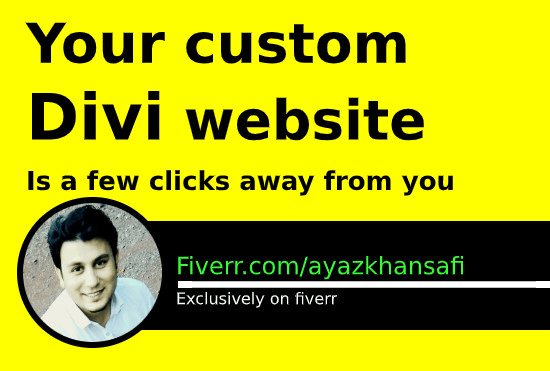 Gig Preview - Be your custom divi website developer, divi theme expert